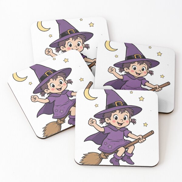 Item preview, Retro Cartoon Witch on Broom — 90s Saturday Morning Halloween Shirt designed and sold by PulsivoxRecords.