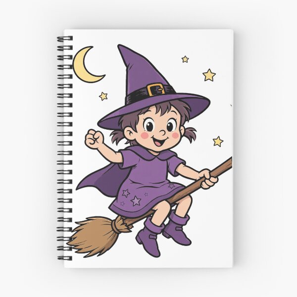 Item preview, Retro Cartoon Witch on Broom — 90s Saturday Morning Halloween Shirt designed and sold by PulsivoxRecords.