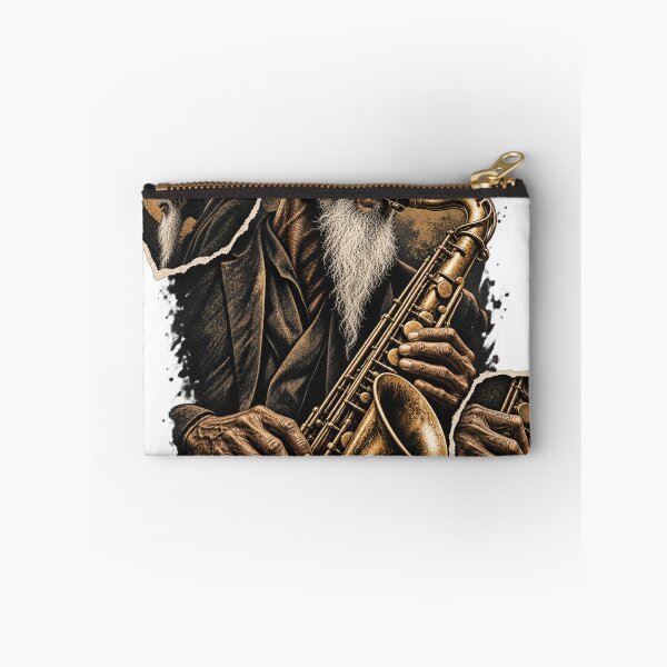 Item preview, Burnished Brass Fictional Saxophonist Collage designed and sold by S06PMarketing.