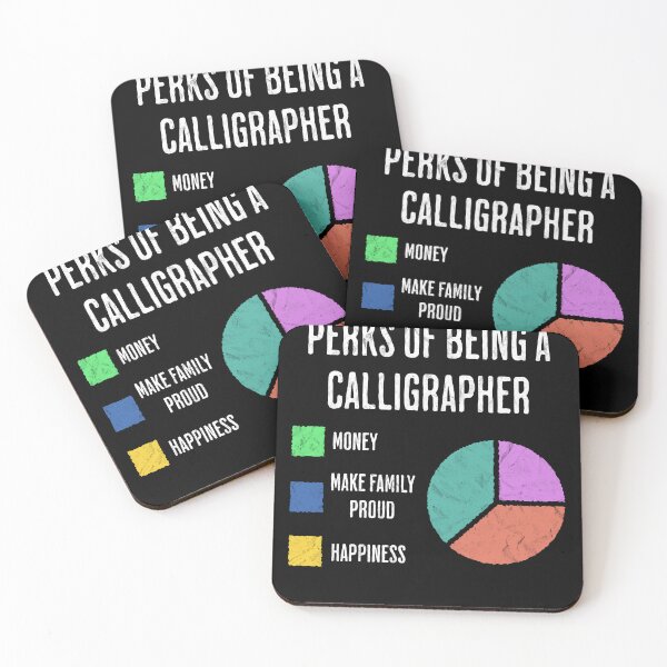 Item preview, Perks of Being a Calligrapher Funny Pie Chart designed and sold by d247.
