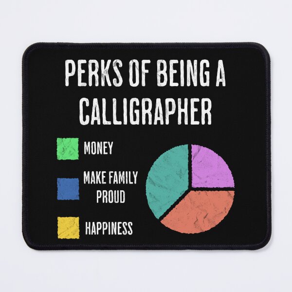 Item preview, Perks of Being a Calligrapher Funny Pie Chart designed and sold by d247.