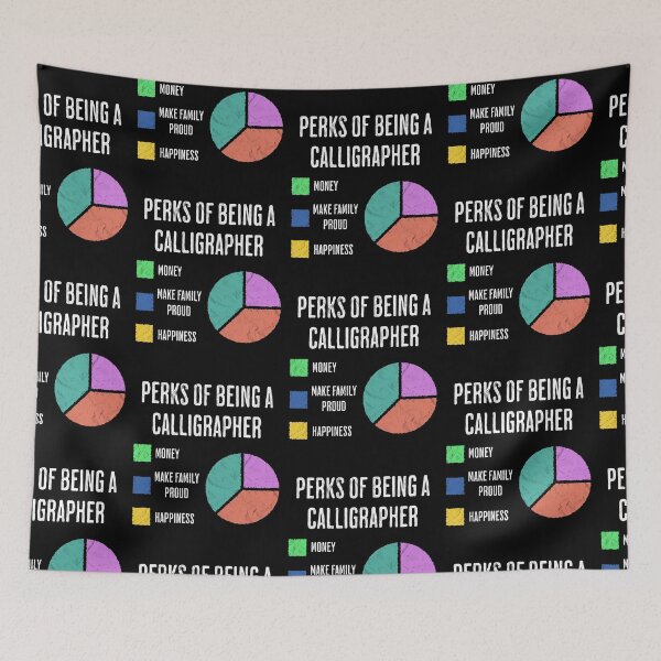Item preview, Perks of Being a Calligrapher Funny Pie Chart designed and sold by d247.