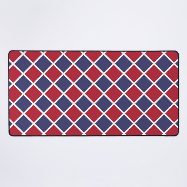 Item preview, Red White Blue Checker Diamond Lattice Pattern designed and sold by ArtbyDebbieC.