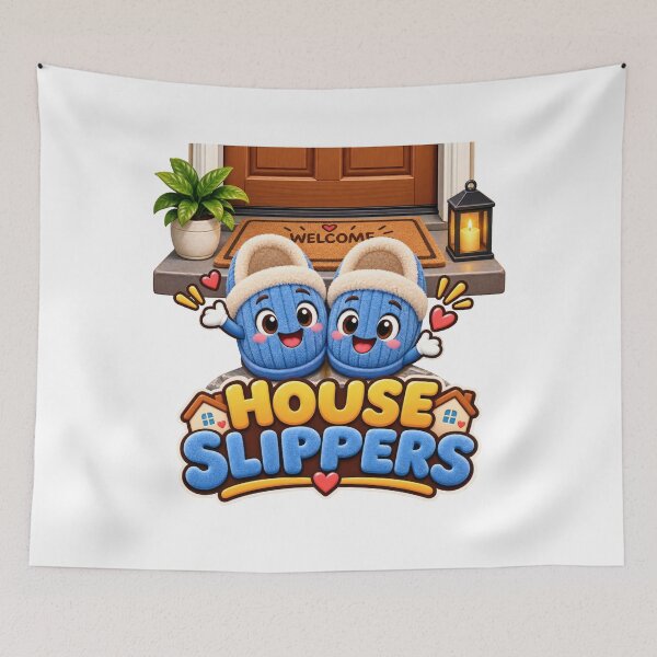 Item preview, House Slippers Mascot Balkan Household Humor designed and sold by OfficialBalkan.