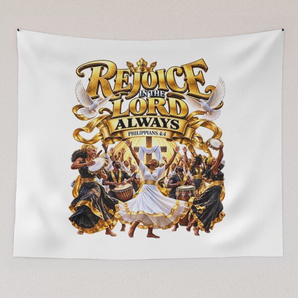 Item preview, Rejoice in the Lord Always Philippians 4:4 Gospel Worship Art designed and sold by Aeboz Studio.