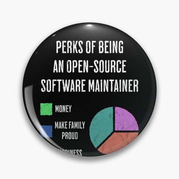 Item preview, Funny Open Source Maintainer Perks Pie Chart designed and sold by d247.