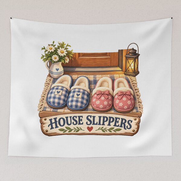 Item preview, House Slippers Nostalgic Balkan Household Humor designed and sold by OfficialBalkan.