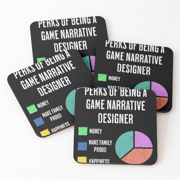 Item preview, Game Narrative Writer Perks Pie Chart Humor designed and sold by d247.