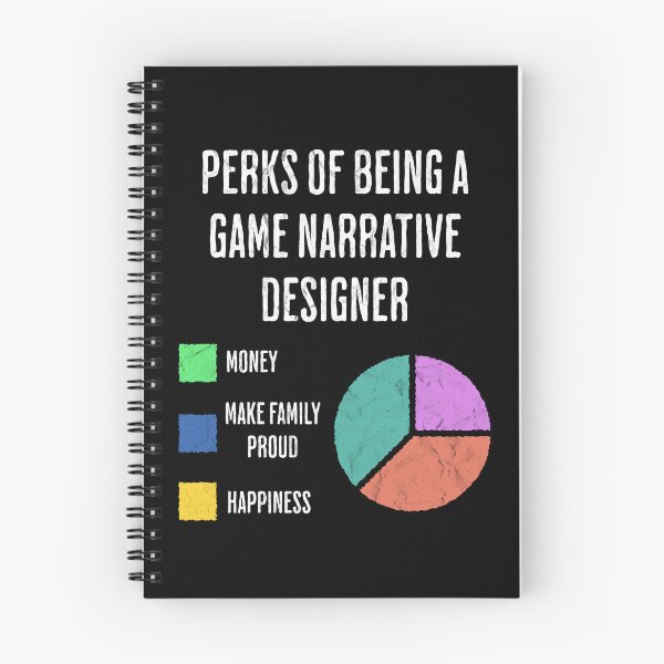 Item preview, Game Narrative Writer Perks Pie Chart Humor designed and sold by d247.
