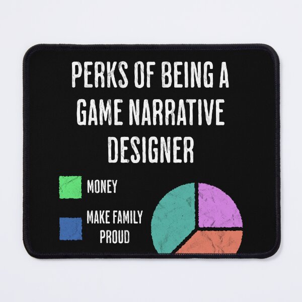 Item preview, Game Narrative Writer Perks Pie Chart Humor designed and sold by d247.