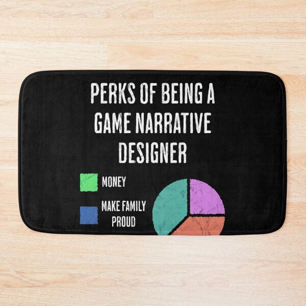 Item preview, Game Narrative Writer Perks Pie Chart Humor designed and sold by d247.