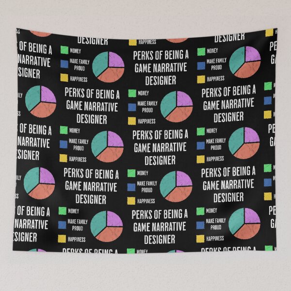 Item preview, Game Narrative Writer Perks Pie Chart Humor designed and sold by d247.