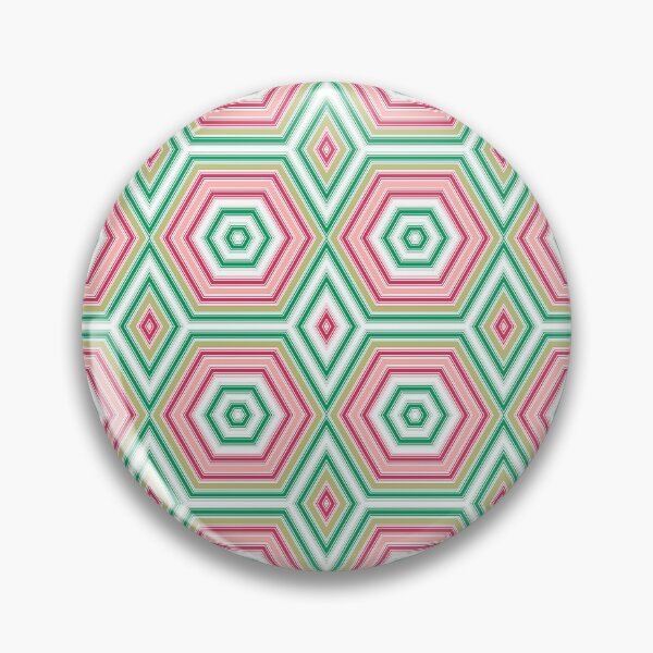Item preview, Geometric pattern figures retro pink green designed and sold by fuzzyfox.