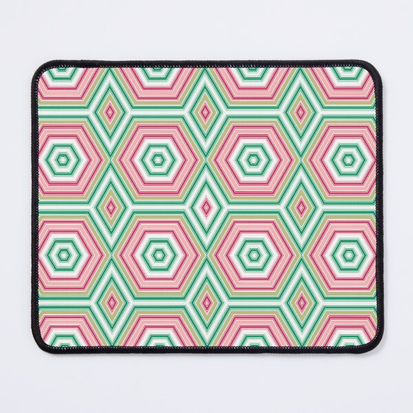 Item preview, Geometric pattern figures retro pink green designed and sold by fuzzyfox.