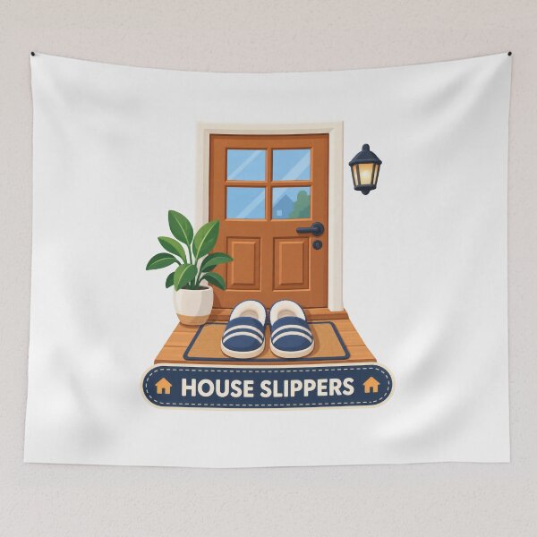 Item preview, House Slippers Modern Balkan Household Humor designed and sold by OfficialBalkan.