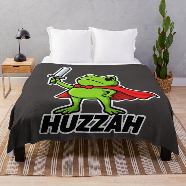 Item preview, Huzzah Frog with Sword Tee, Embroidered Medieval Frog Shirt, Comfort Colors 1717, Funny DnD T-Shirt, Renaissance Faire Frog Gift designed and sold by Williams Anderson.