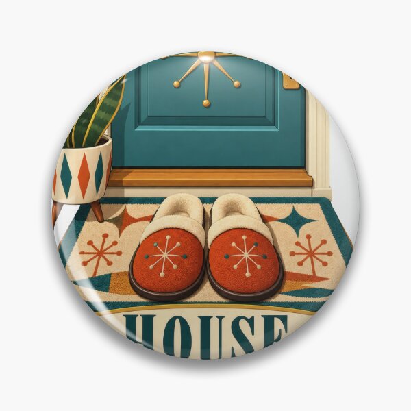 Item preview, House Slippers Mid Century Balkan Household Humor designed and sold by OfficialBalkan.