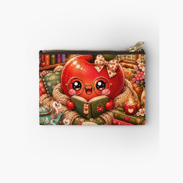 Item preview, Kawaii Apple Reading Cozy Cottagecore – Cute Book Lover, Autumn Apples, Tea & Floral Library Design designed and sold by ALH Apparel.