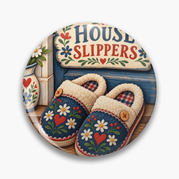 Item preview, House Slippers Painted Balkan Household Humor designed and sold by OfficialBalkan.