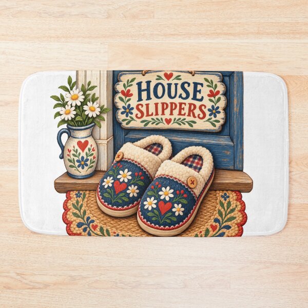 Item preview, House Slippers Painted Balkan Household Humor designed and sold by OfficialBalkan.