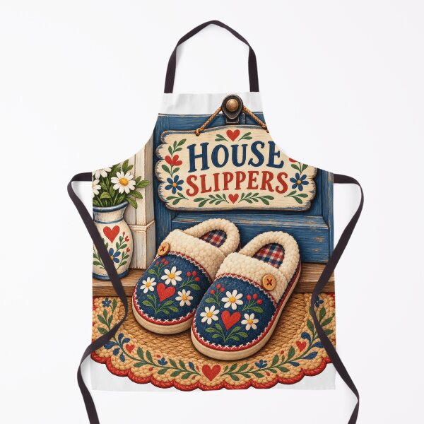 Item preview, House Slippers Painted Balkan Household Humor designed and sold by OfficialBalkan.