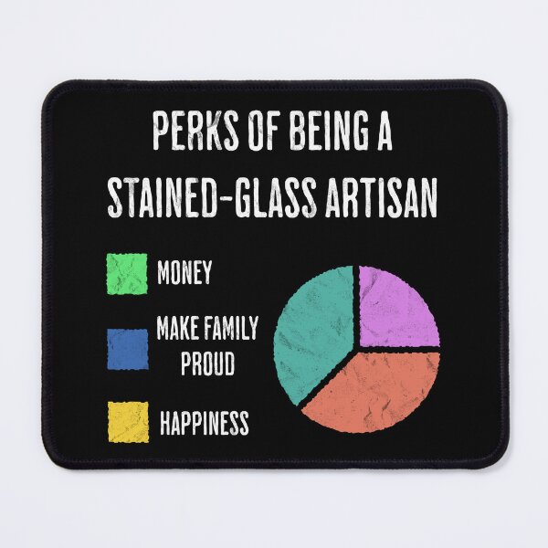 Item preview, Stained Glass Artisan Perks Happiness Pie Chart designed and sold by d247.