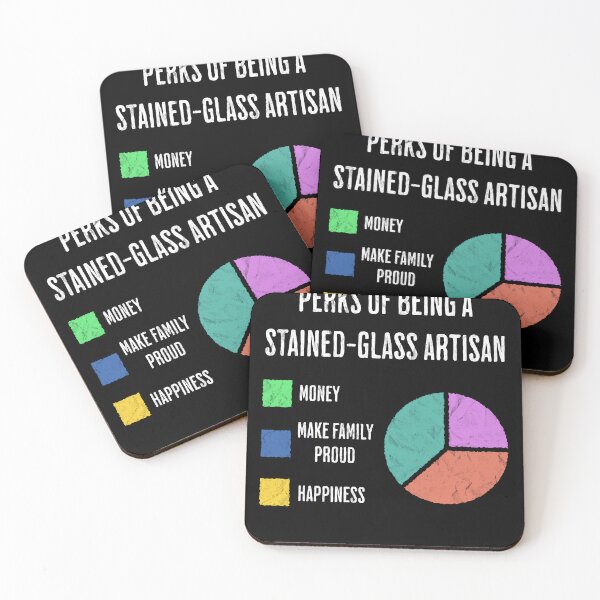 Item preview, Stained Glass Artisan Perks Happiness Pie Chart designed and sold by d247.
