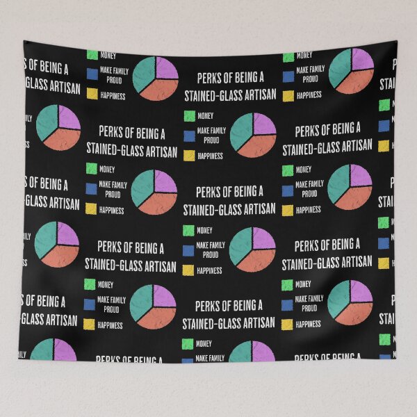 Item preview, Stained Glass Artisan Perks Happiness Pie Chart designed and sold by d247.