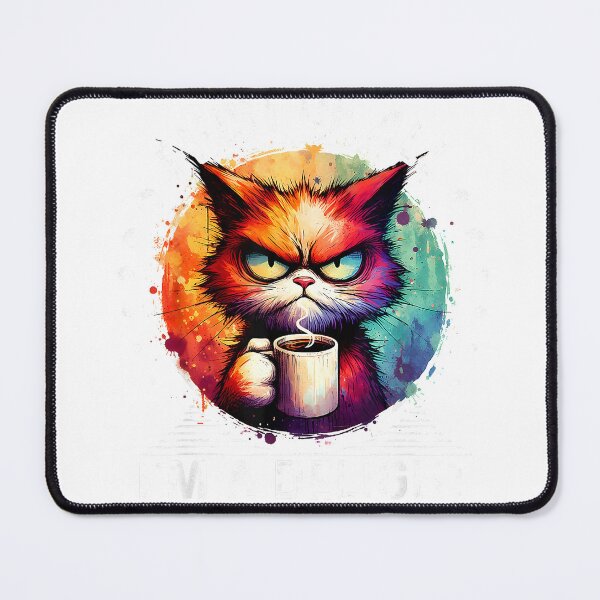 Item preview, First Of All I'm A Delight Sarcastic Angry Cat Coffee Lover T-Shirt designed and sold by gidget-gadget.