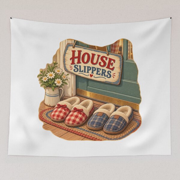 Item preview, House Slippers Postcard Balkan Household Humor designed and sold by OfficialBalkan.