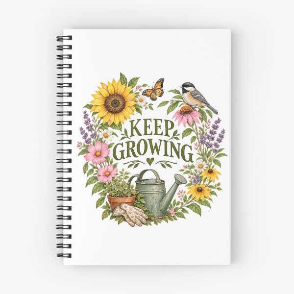Item preview, Keep Growing – Vintage Botanical Gardening Quote designed and sold by Anahit Petrosyan Art Studio & Unique Print Designs for a Gift.