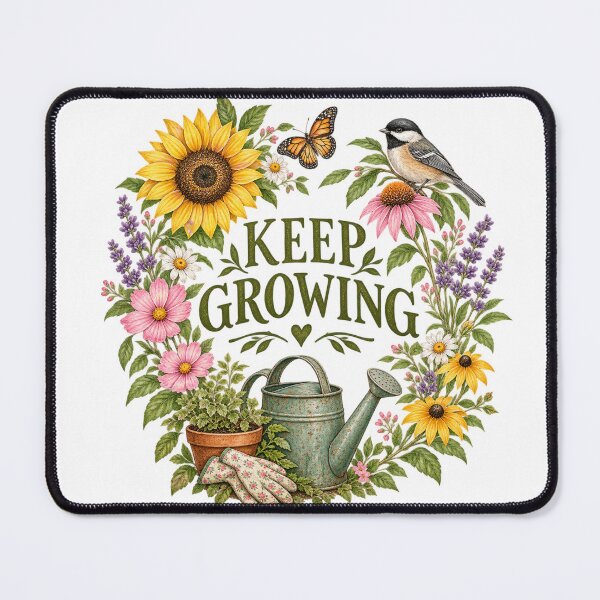 Item preview, Keep Growing – Vintage Botanical Gardening Quote designed and sold by Anahit Petrosyan Art Studio & Unique Print Designs for a Gift.