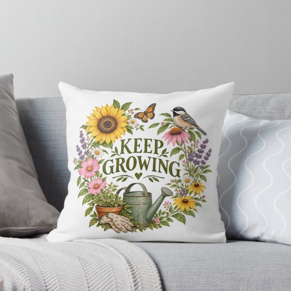 Item preview, Keep Growing – Vintage Botanical Gardening Quote designed and sold by Anahit Petrosyan Art Studio & Unique Print Designs for a Gift.