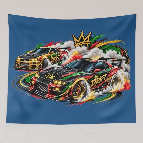 Item preview, Jamaican Drift Kings – Red Gold Green Street Racing designed and sold by digitalbob60.