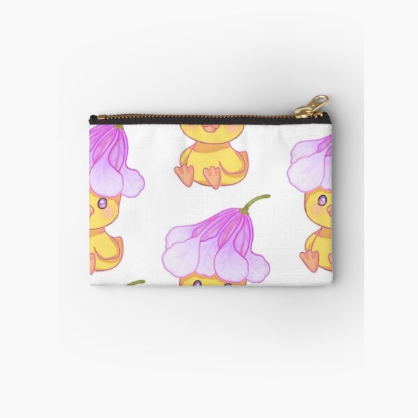 Item preview, Cute Kawaii Yellow Duck with Pink Lily Flower Hat designed and sold by ArtByPrachii.