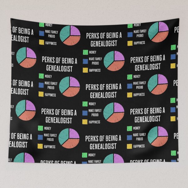 Item preview, Genealogist Perks Funny Family History Pie Chart designed and sold by d247.