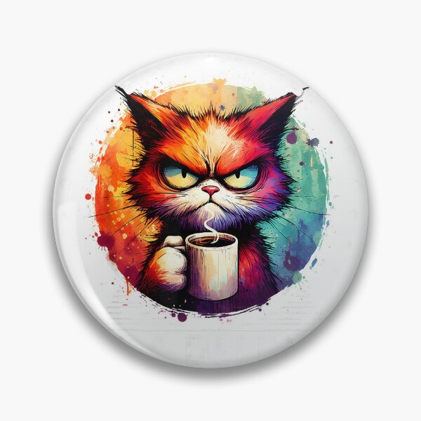 Item preview, First Of All I'm A Delight Sarcastic Angry Cat Coffee Lover T-Shirt designed and sold by gidget-gadget.
