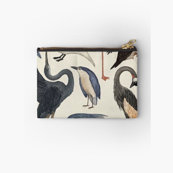 Item preview, Vintage Bird Engraving: Antique Botanical Ornithology Hatching Silhouette and Wild Birds Fan Art Poster designed and sold by benja-08.