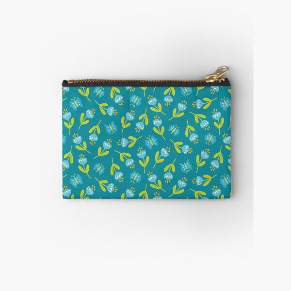 Item preview, Blue Flowers and Butterflies - Whimsical Pattern for Nature Lovers designed and sold by Mandy Porta LLC.