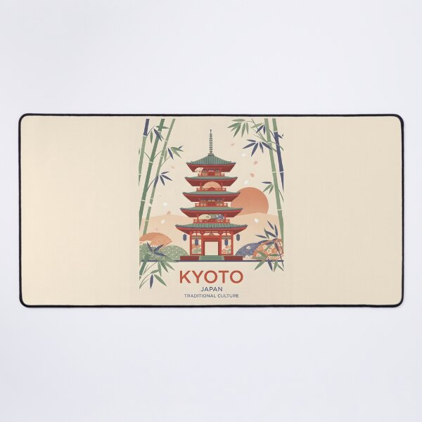 Item preview, Kyoto Japan Vintage Travel Poster - Minimalist Traditional Culture Art Print designed and sold by DuckOddity.