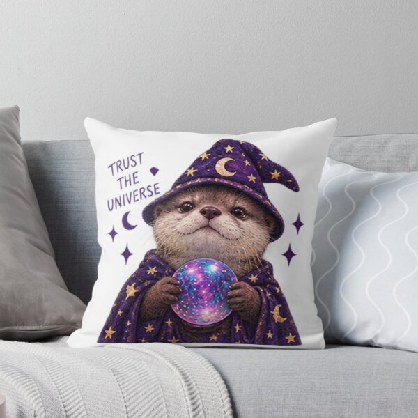 Item preview, Mystical Weasel with Moon Hat and Crystal Ball – Trust the Universe designed and sold by CosmicCutouts.