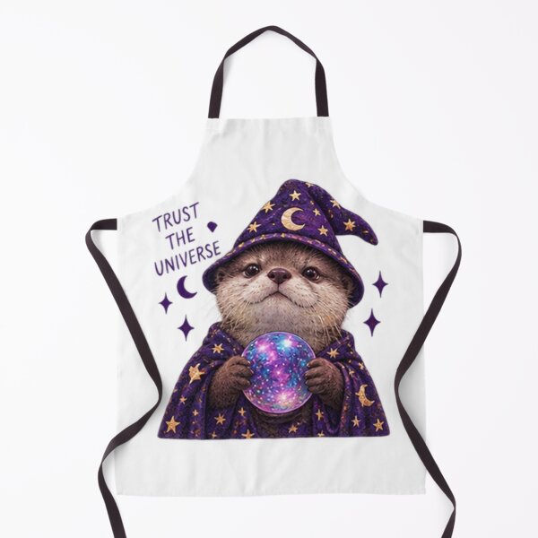 Item preview, Mystical Weasel with Moon Hat and Crystal Ball – Trust the Universe designed and sold by CosmicCutouts.