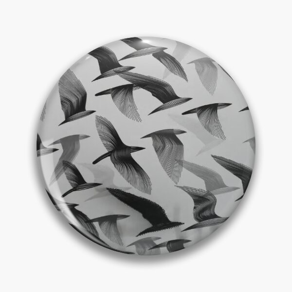 Item preview, Vintage Bird Engraving: Antique Botanical Ornithology Hatching Silhouette and Wild Birds Fan Art Poster designed and sold by benja-08.