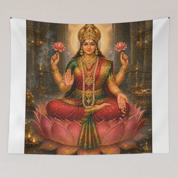 Item preview, Adi Lakshmi Wall Art – Primordial Goddess of Prosperity and Peace designed and sold by Homyar.