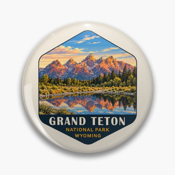 Item preview, Grand Teton National Park Retro Sticker designed and sold by Gideon Emmerich.