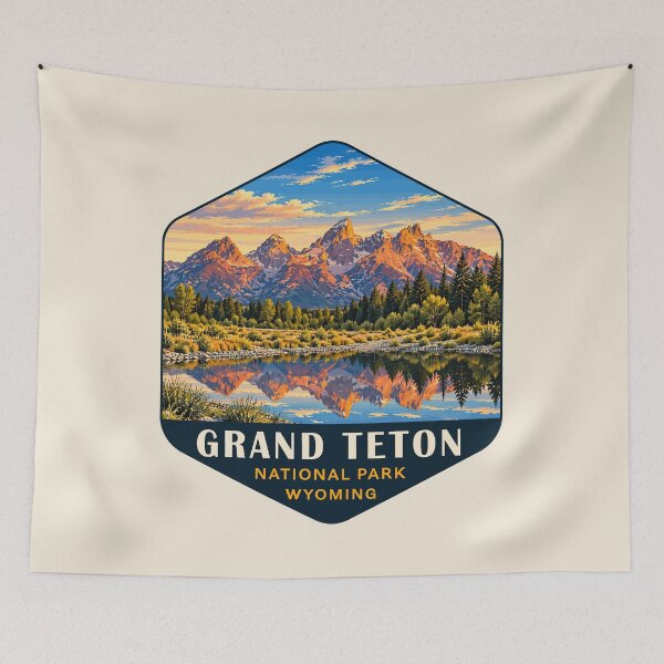 Item preview, Grand Teton National Park Retro Sticker designed and sold by Gideon Emmerich.
