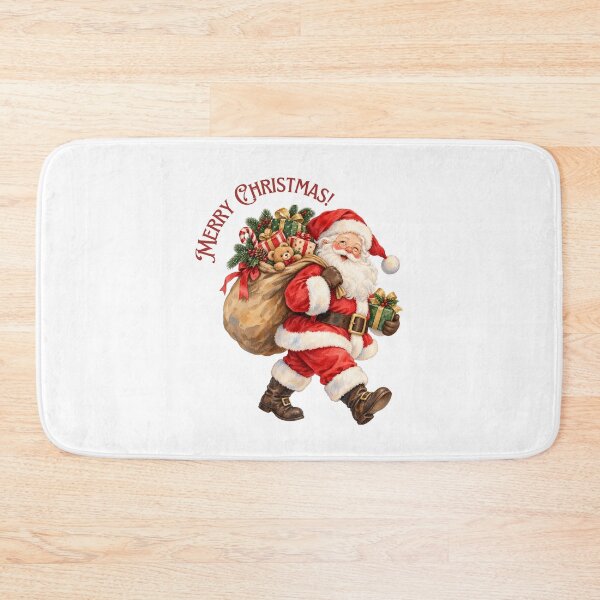 Item preview, Merry Christmas Vintage Santa with Gifts designed and sold by mycute-stickers.