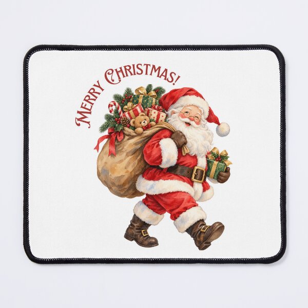 Item preview, Merry Christmas Vintage Santa with Gifts designed and sold by mycute-stickers.
