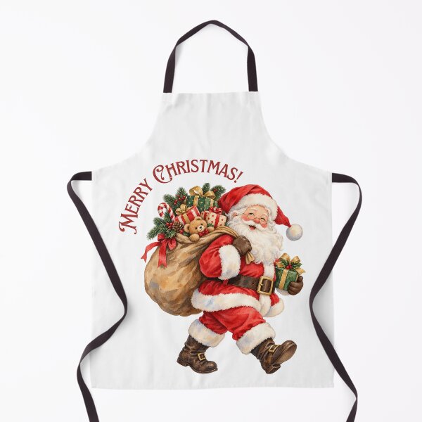 Item preview, Merry Christmas Vintage Santa with Gifts designed and sold by mycute-stickers.