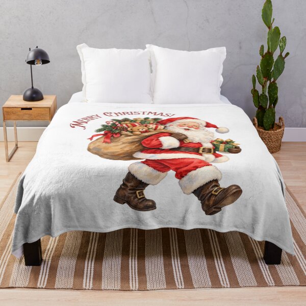 Item preview, Merry Christmas Vintage Santa with Gifts designed and sold by mycute-stickers.